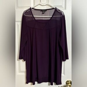 Adele & May Woman Purple Top - 3X